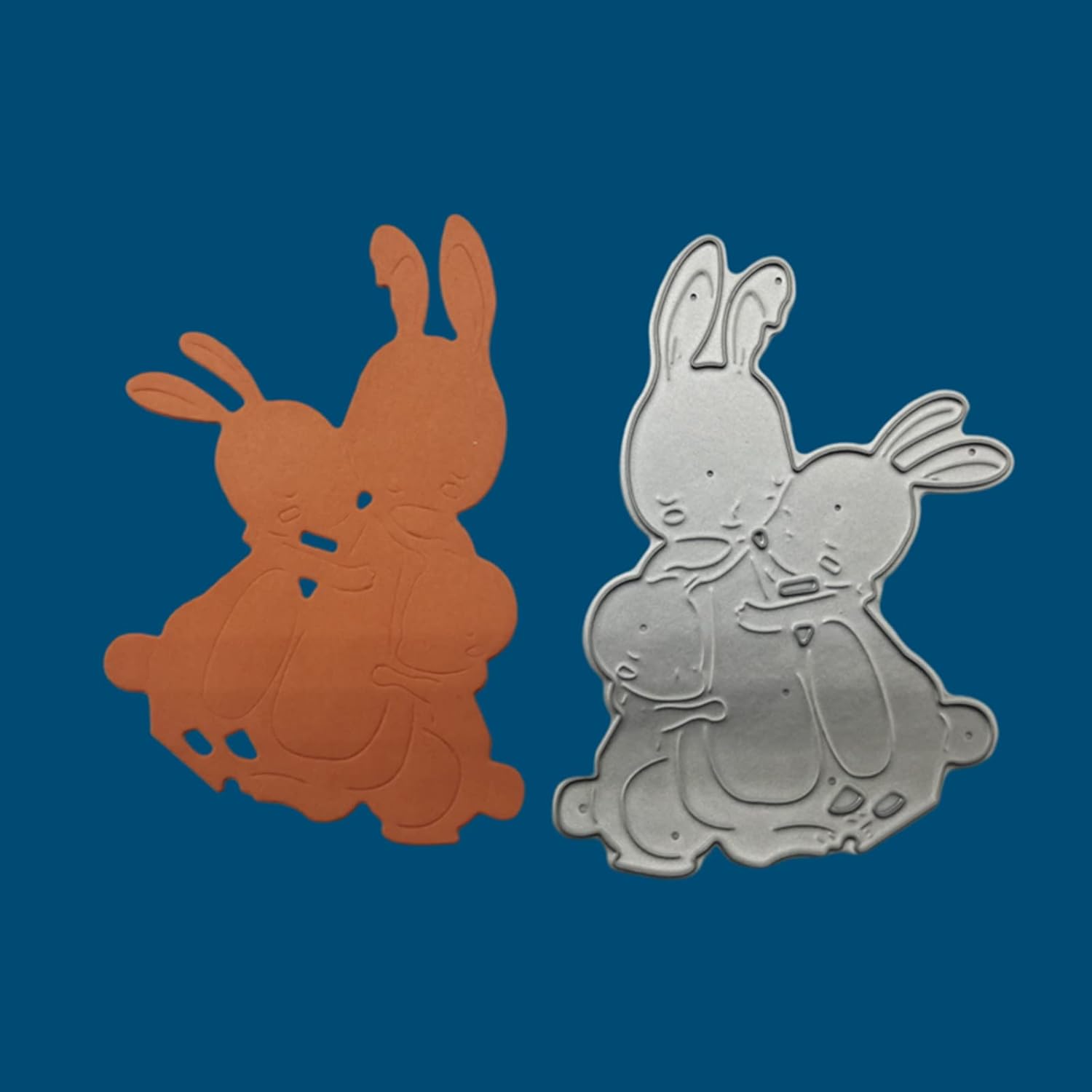 Plantilla de molde de estampado en relieve de conejos de Pascua, troquelado, para manualidades, álbumes de fotos, decoración de álbumes de fotos,