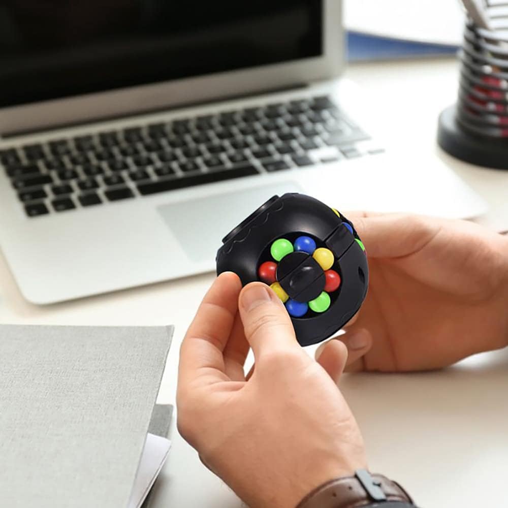 Cubo mágico de frijoles giratorios Fidget Puzzle Juguetes Pelota Anti Estrés Juegos de IQ Educativo Sensorial Regalo de Pascua para niños, niñas,
