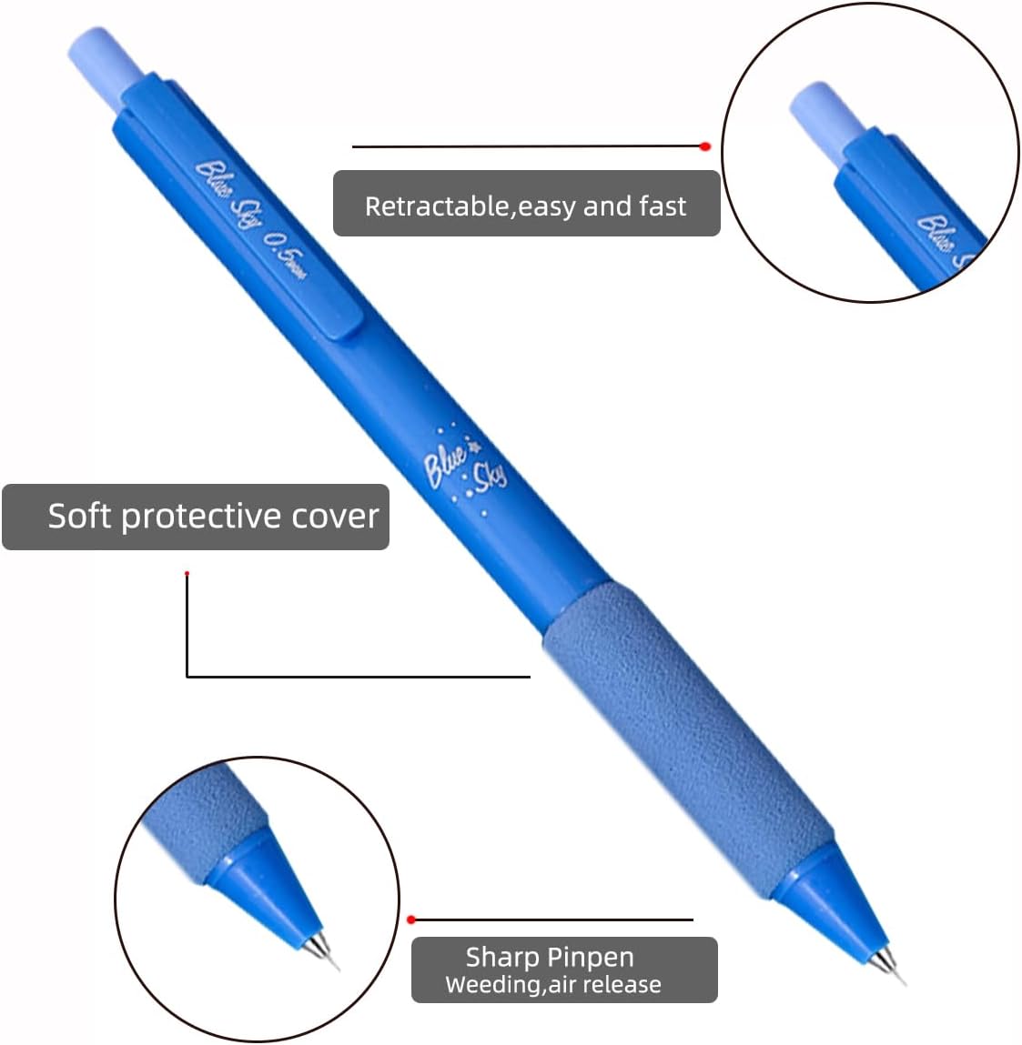 Herramienta de deshierbe de 4 piezas para vinilo, bolígrafo retráctil de precisión, herramienta de liberación de aire rápida, pinpen de vinilo (4