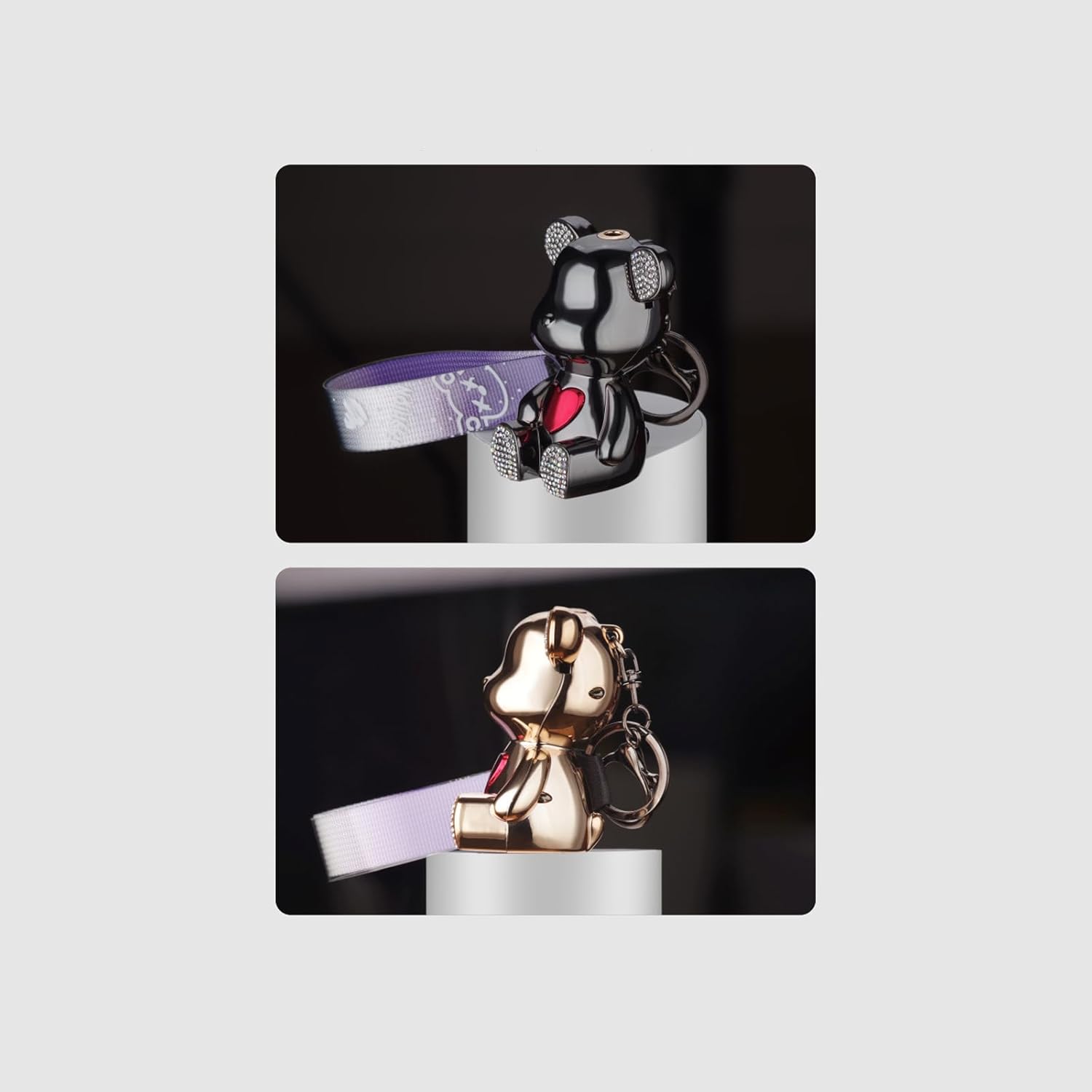 DAXXIN Lindos accesorios encendedores, compactos y portátiles de dibujos animados, llaveros geniales, encendedor de llama suave, regalos únicos para