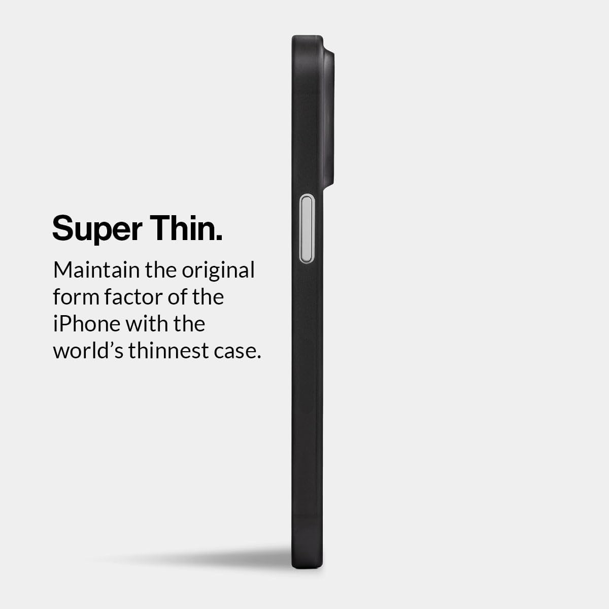 totallee Funda delgada para iPhone 15 Pro Max, la cubierta más delgada y minimalista para Apple iPhone 15 Pro Max (2023) (negro escarchado)