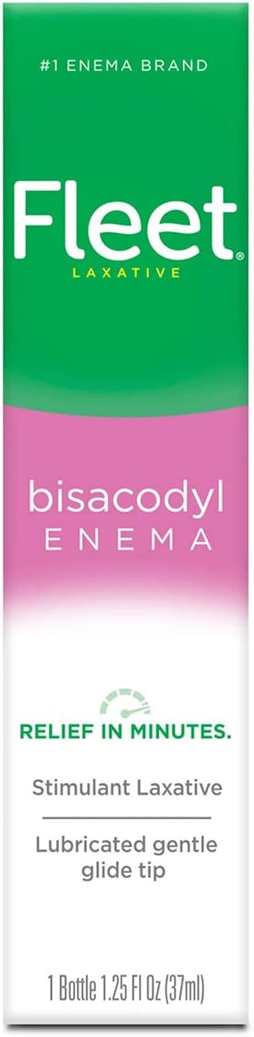 Fleet Enema de bisacodilo laxante para el estreñimiento en adultos, 1.25 onzas líquidas, 1 botella