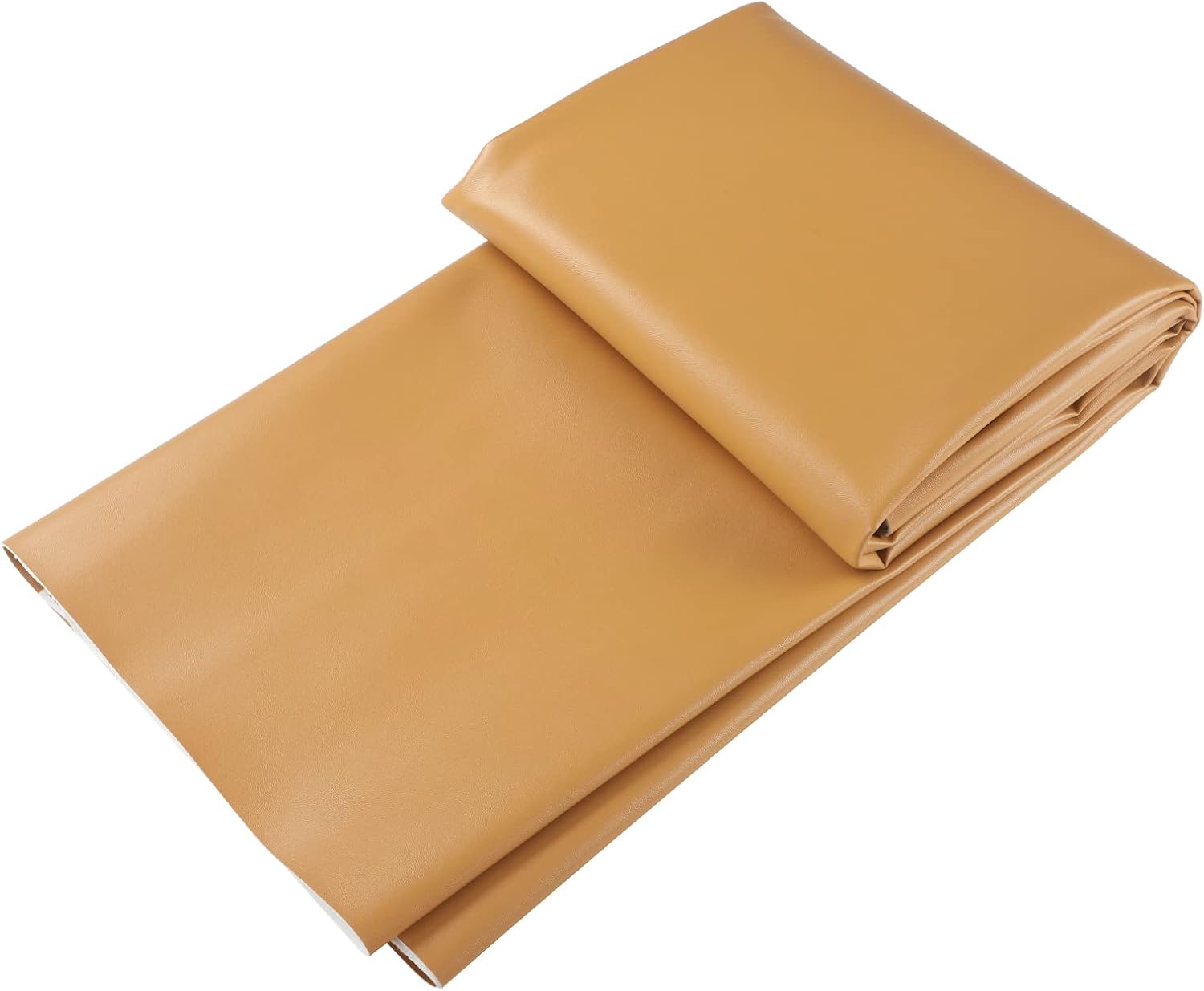 Picheng Hojas de cuero sintético de vinilo tela de piel sintética suave marrón claro, impermeable, 54 x 36 pulgadas, tapicería de vinilo suave para