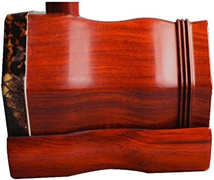OrientalMusicSanctuary Erhu africano de sándalo de grado concierto con cabeza de dragón grabada – con garantía de Estados Unidos – Instrumento de