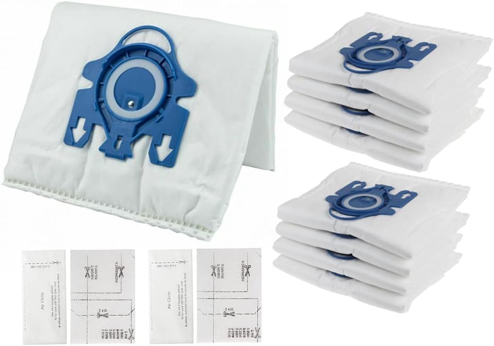 Paquete de 9 bolsas Airclean GN 3D para aspiradora compatibles con Miele Classic C1, Complete C1, Complete C2, Complete C3, S227S240, S270, S400,