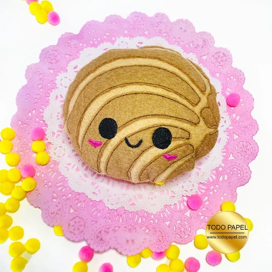 Kawaii Handmade Conchas mini Plushies, Pretend Play Food Mexican pan dulce Choose from Strawberry, Chocolate, Vanilla. Felt Eco friendly play