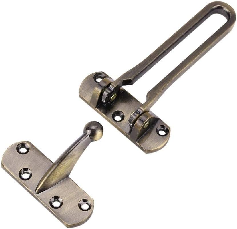 Multi Color Aleación de Zinc Seguridad Ventana Puerta Guardia Restrictor Cerradura Cerradura Cerradura Cadena de Seguridad (Bronce)