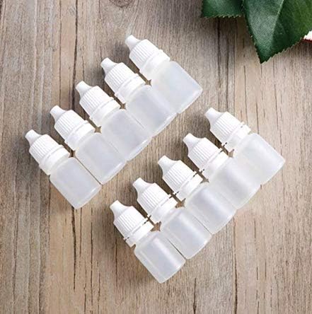 25 botellas de plástico transparente recargables de 0.1 fl oz, contenedor portátil suave y exprimible para líquidos con tapón y tapón de rosca, 25