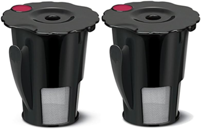 2 filtros de café reutilizables negros para Keurig 119367 2.0 My K-Cup Modelo actualizado serie K200K300K400K500, funciona con todas las series