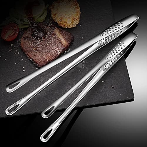 Juego de pinzas coreanas para barbacoa, pinzas de barbacoa coreanas, pinzas para parrilla, pinzas de cocina para cocinar, pinzas de carne de acero