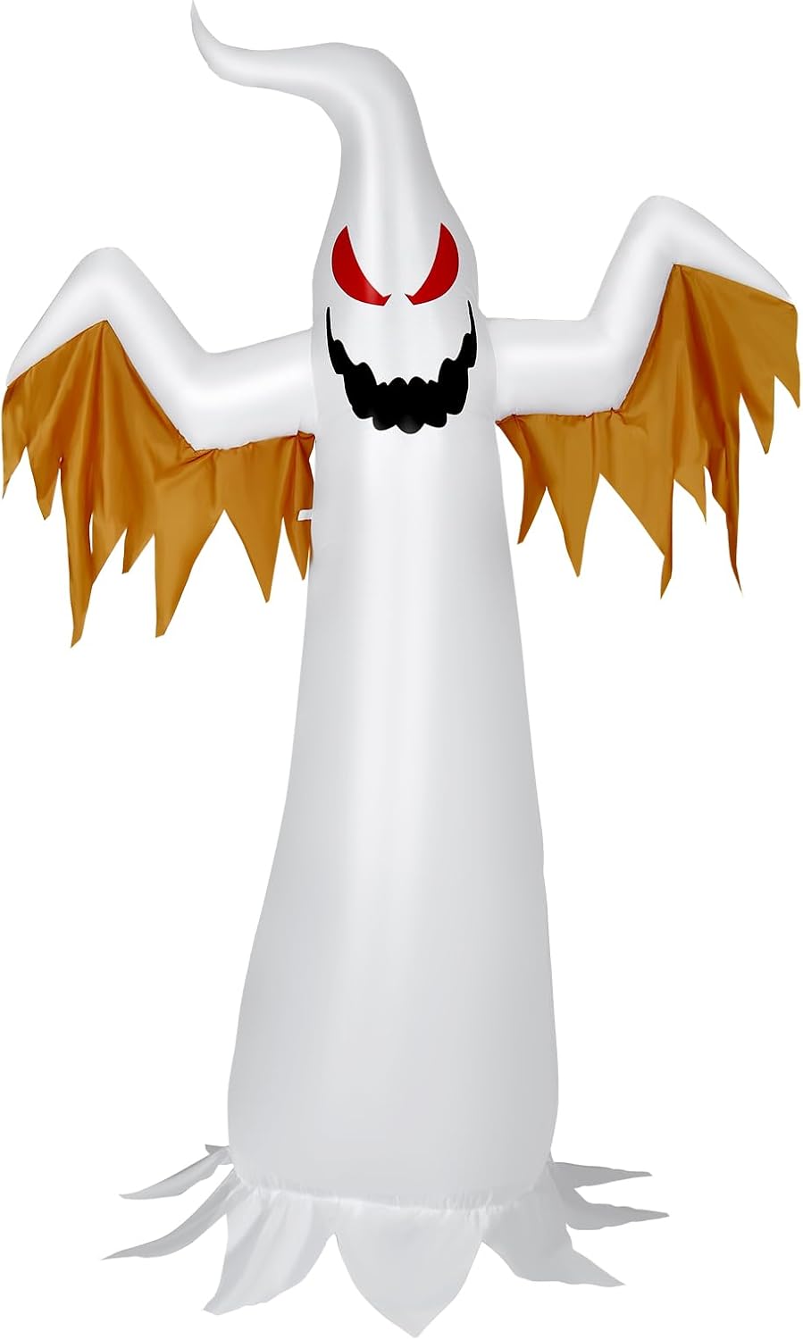 COSTWAY Fantasma blanco inflable de Halloween de 8 pies con luces LED de llama giratoria, decoración de fantasma gigante para patio al aire libre,