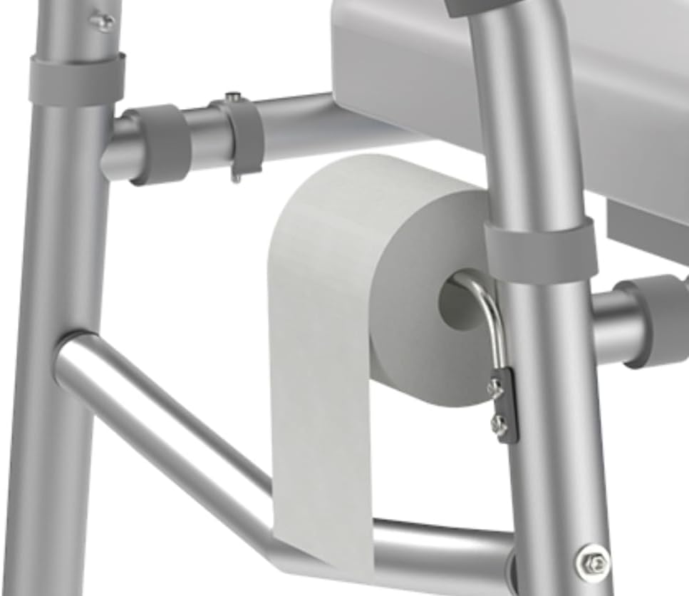 Asiento de inodoro elevado con asas, marco de seguridad médica resistente de 400 libras, asistencia de baño para personas mayores, discapacitados,