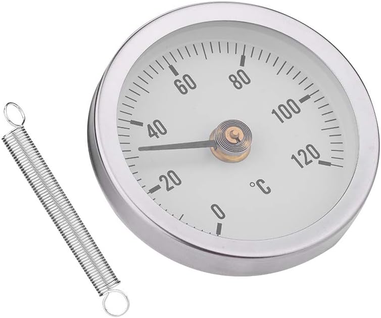 Termómetro para interiores y exteriores, termómetro de pared grande, temperatura bimetálica IP55 0-120 para patio, piscina, cocina, jardín, pared y