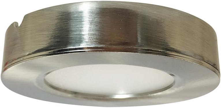 Nora Lighting Josh – Luz LED de disco, 12 voltios (níquel cepillado, 3000 K, blanco cálido)