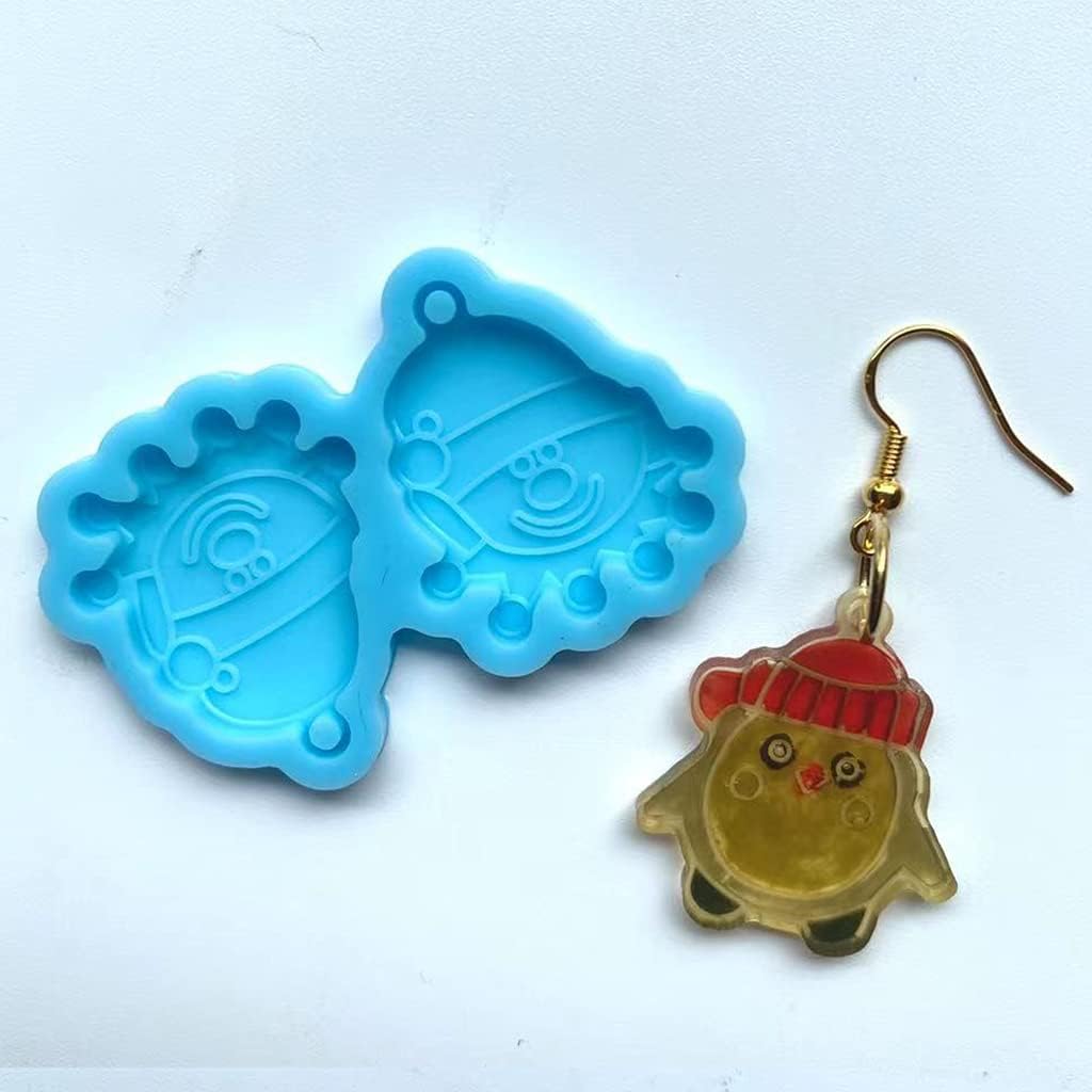 Aretes de Navidad DIY Molde de Fundición de Resina Epoxi Molde de Silicona para Pendiente Colgantes Moldes de Resina de Silicona Moldes de Joyería