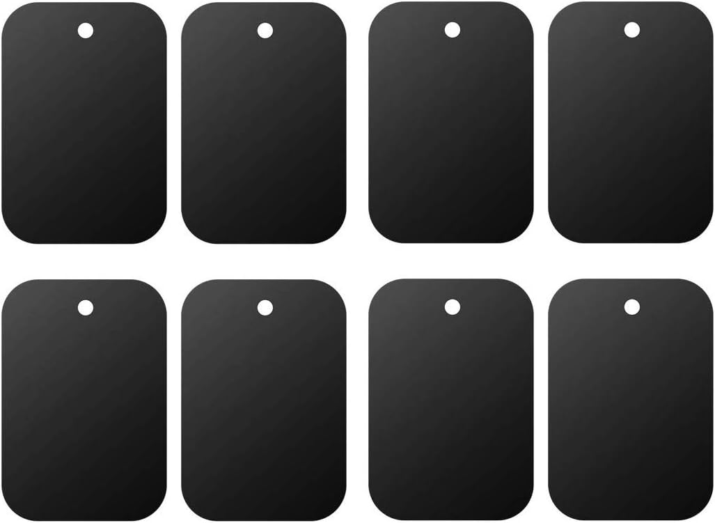 Placa de metal de montaje (paquete de 8) para soporte magnético de teléfono para automóvil con adhesivo completo para imán de teléfono, montaje