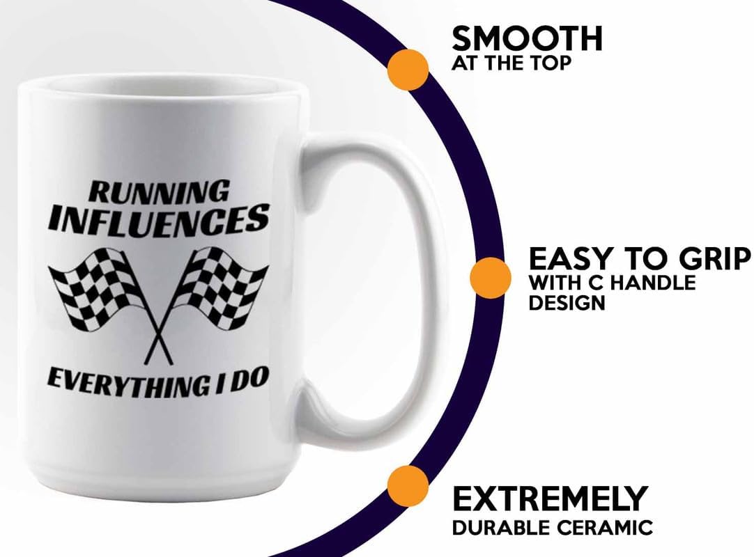 Racer Coffee Mug 15oz White – Everything I Do – Fuel Speed Racer Car Guys Circuit Automotive Racing Boy Gifts For Him Dad Men Boyfriend