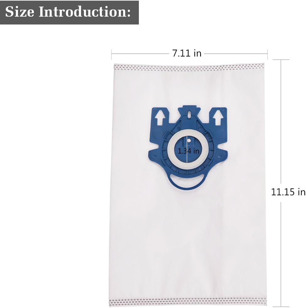 Hongfa Bolsas de repuesto para aspiradora Miele Classic C1 GN Airclean, 15 paquetes Miele GN 3D Efficiency Complete C3 bolsas de vacío para Miele