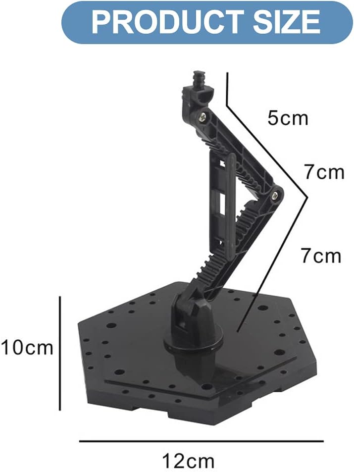 Base de acción Hobby, soporte de exhibición de pasatiempos compatible con modelos de figuras a escala 1144 Gundam HG RG, color negro (5 unidades)