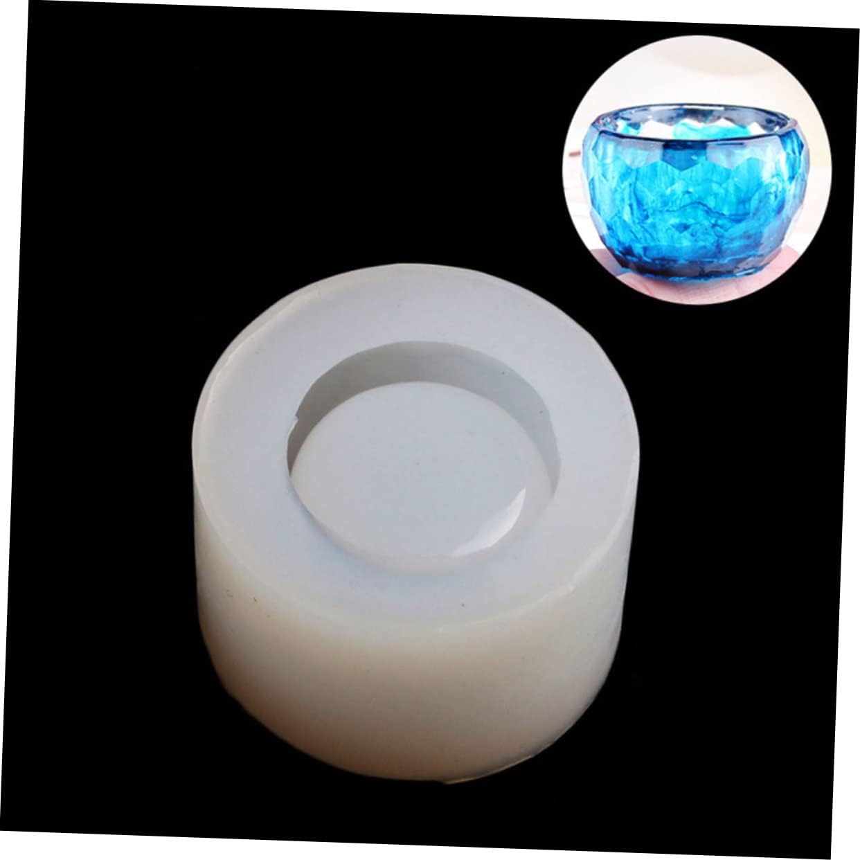 EXCEART Molde de silicona para joyería, molde de resina transparente, moldes de resina para manualidades, moldes de resina, recipientes de molde de
