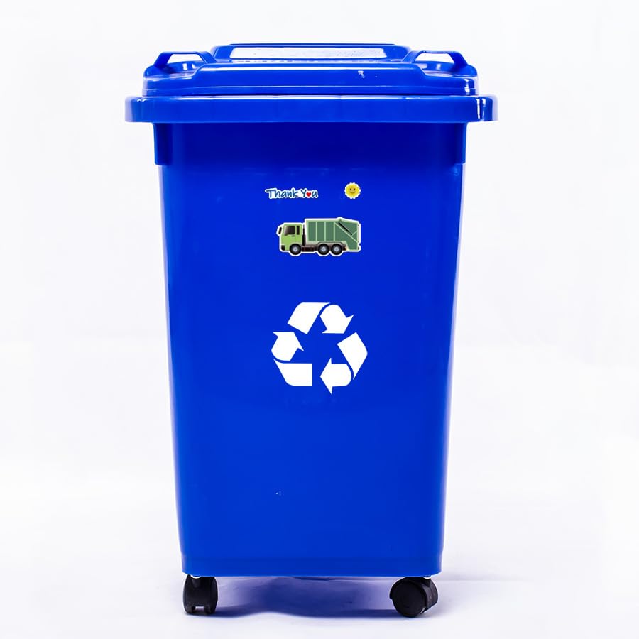 (2x) Thank You Sanitation Workers Sticker Decal, Outdoor Sticker for Garbage Bin,Truck,Trash Can Sticker with Love and Support for Sanitation