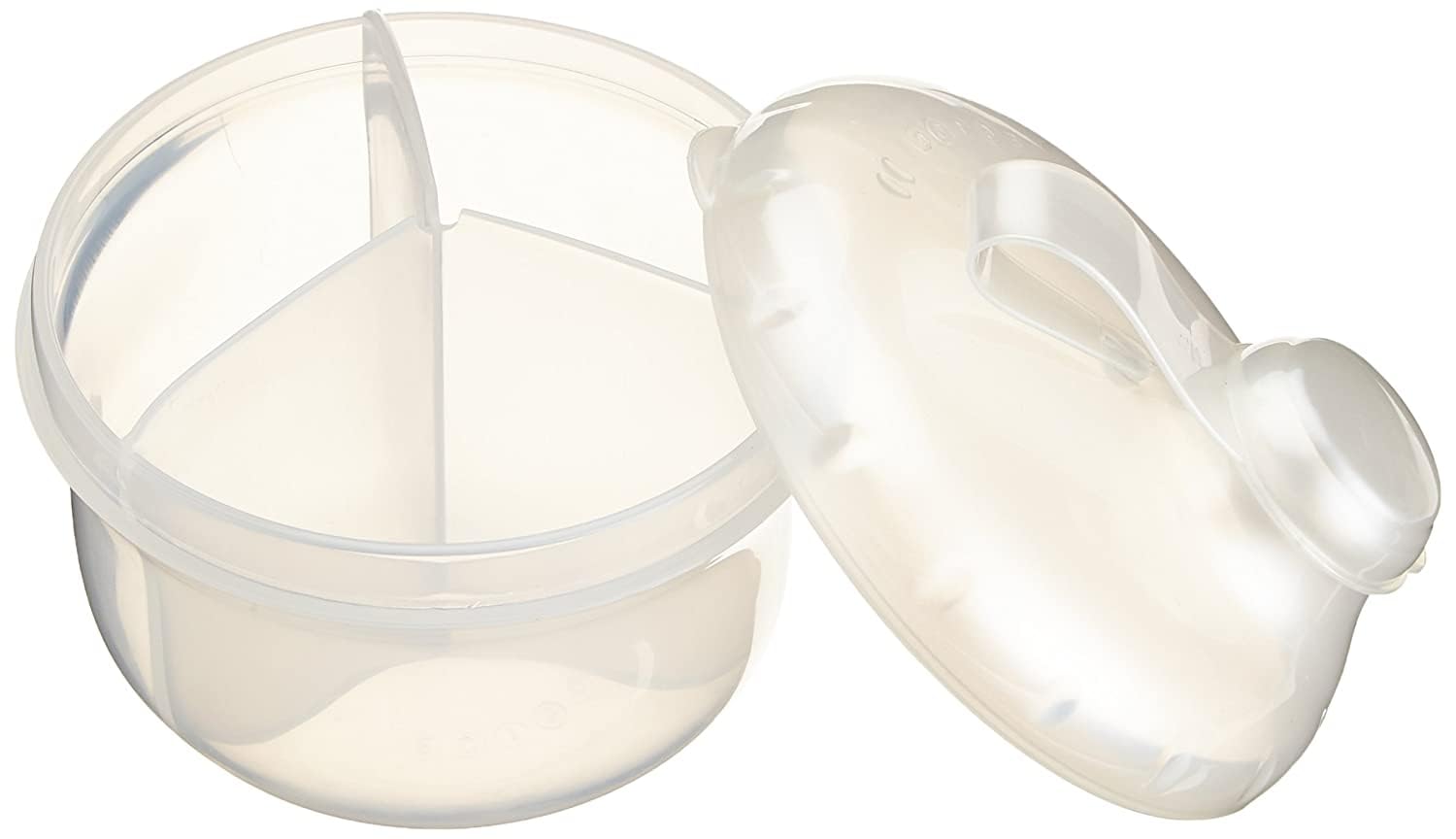 Nuby Dispensador de fórmula en polvo, 3 compartimentos, color blanco