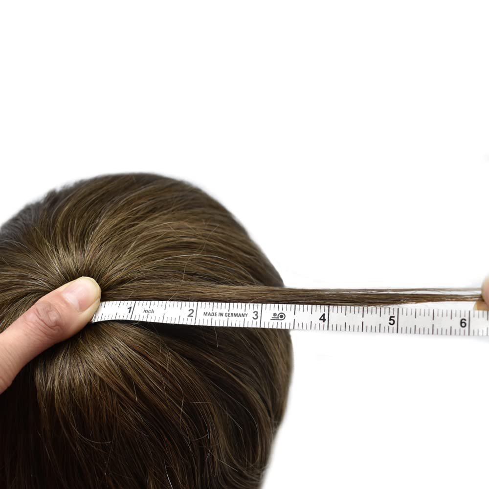 Pieza de pelo tipo tupé para hombres, encaje suizo suave, cabello humano real, tupé para hombres, unidades de cabello con nudo blanqueado, sistema