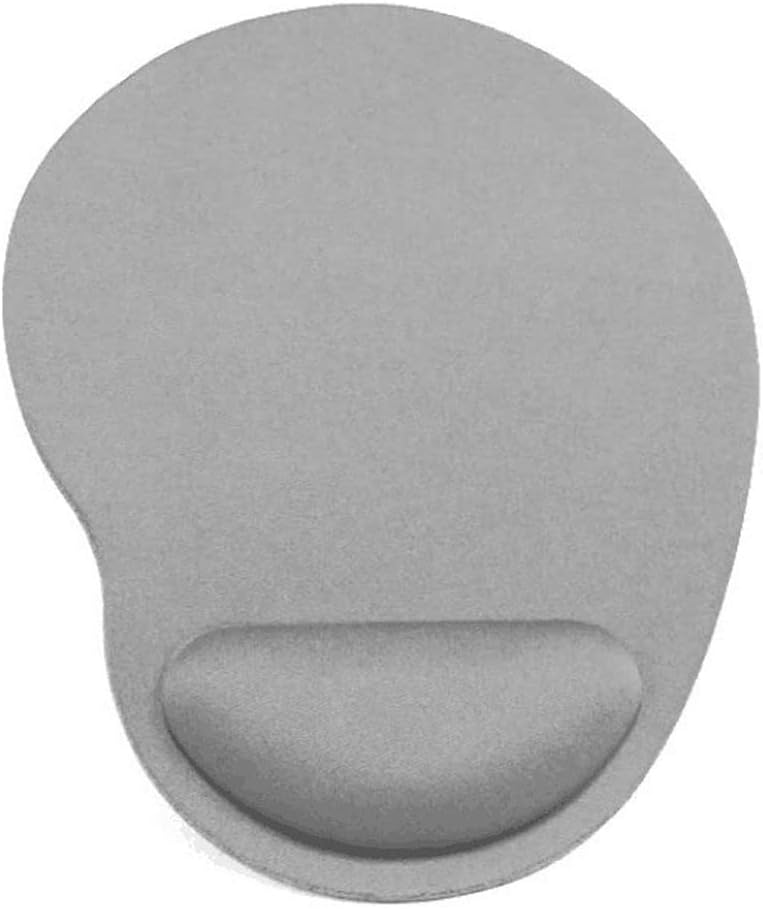 Alfombrilla de mouse con reposamuñecas, alfombrilla de mouse de EVA para juegos, base de goma antideslizante para laptop, PC, oficina, trabajo (gris)