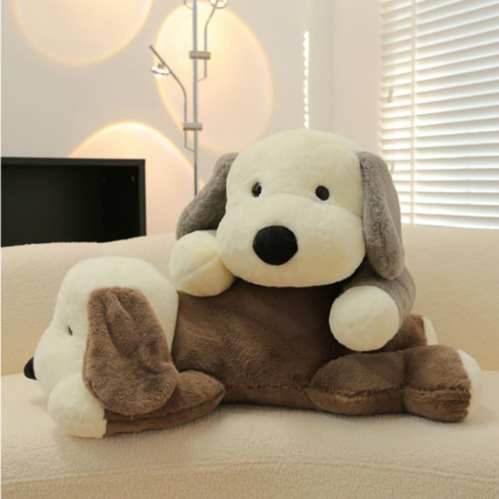 Cachorro de peluche de animal de peluche lindo perro de peluche (19.7 in19.7 pulgadas, gris)