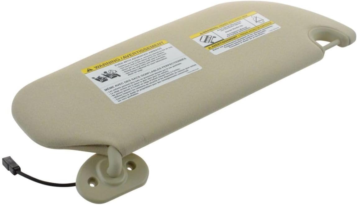 ZR 7L2Z7804105FA – Parasol para parabrisas para el lado izquierdo del conductor, color beige beige con espejo iluminado