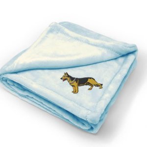 Ropa de cama de bebé, mantas para niños y niñas, pastor alemán, poliéster A, Solo diseño azul Ropa de cama de bebé, mantas para niños y niñas, pastor alemán, poliéster A, Solo diseño azul