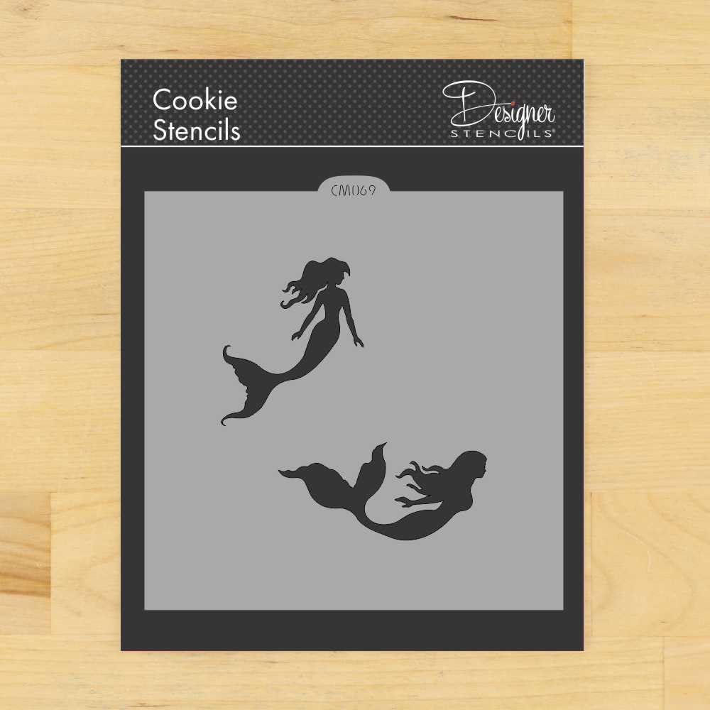 Plantilla de galletas y manualidades de sirenas de Designer Stencils