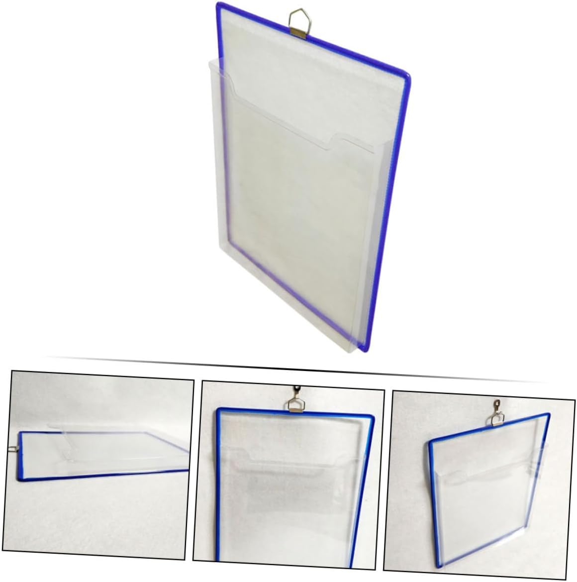 Ciieeo Organizador de recibos, carpeta de archivos de plástico, organizador de bolsillo, organizador de bolsillo, soporte para carpetas de pared de