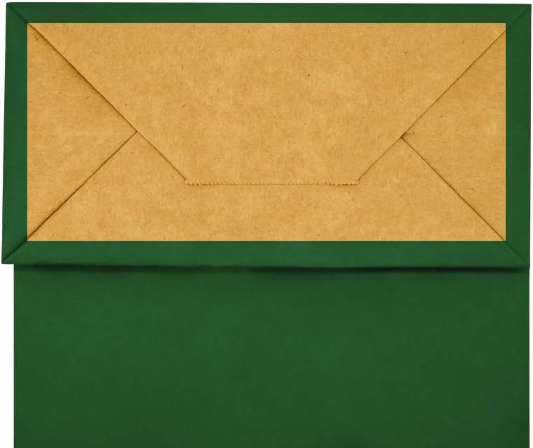 bagmad Cada 100 bolsas de papel de regalo verdes y rojas de 8 x 4.75 x 10 pulgadas con asas