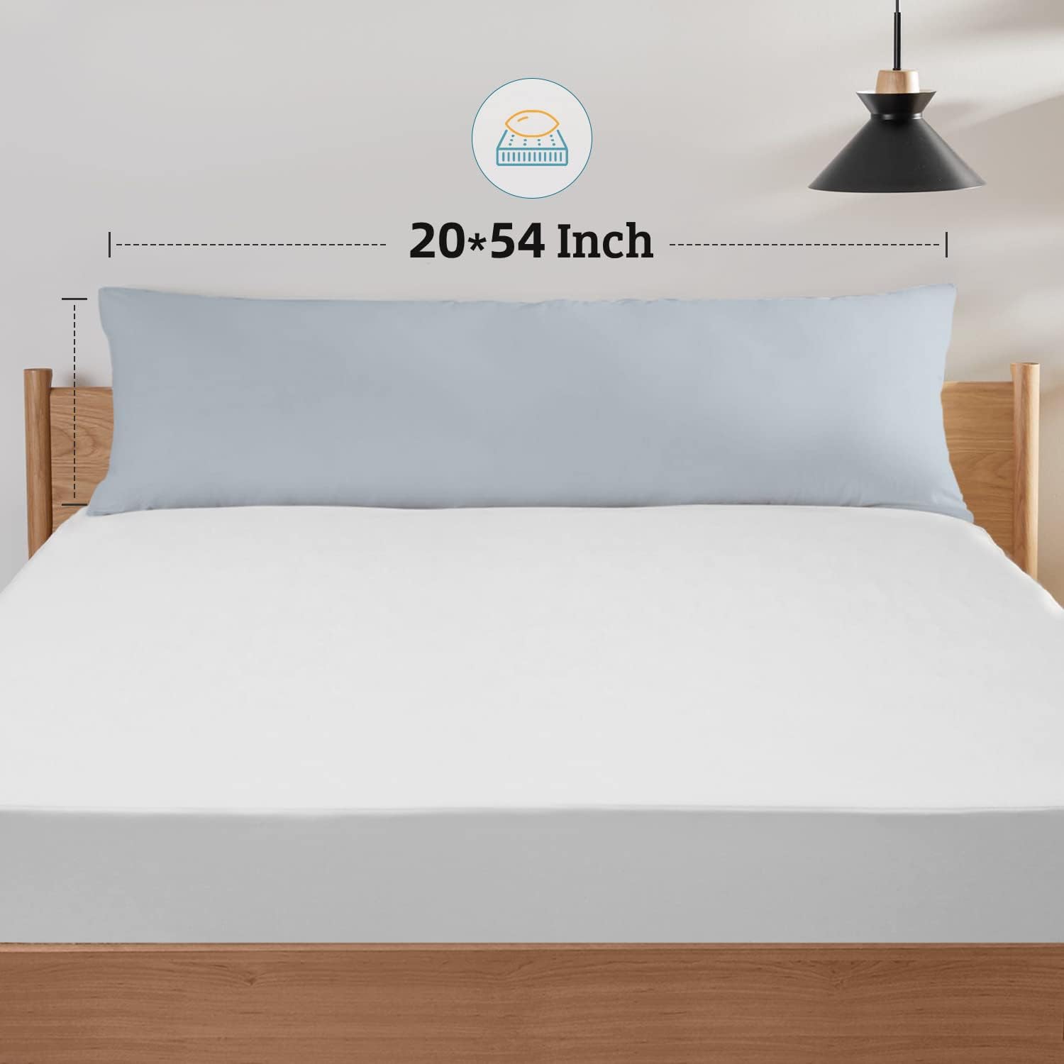 YIYEA Juego de 2 fundas de almohada corporal, súper suaves de 1800 hilos de microfibra cepillada con cierre de sobre, resistente a las arrugas, la