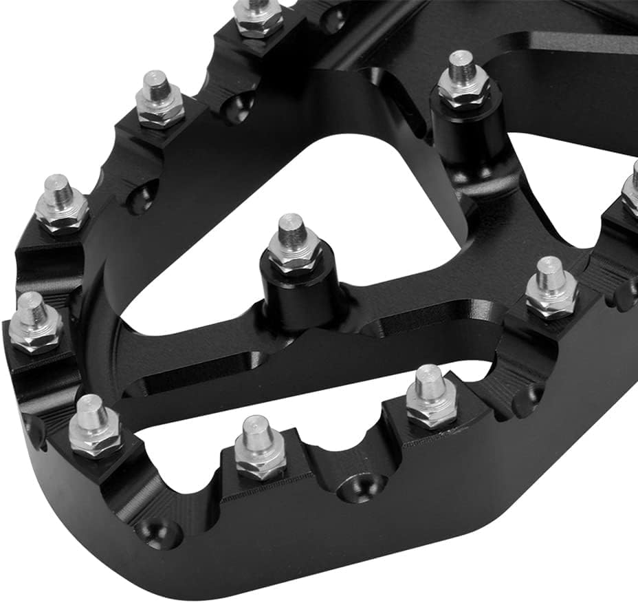JFG RACING DRZ400 – Estriberas CNC para pedales DRZ400S 00-19 21-22DRZ400SM 05-19 21-22DRZ400E 00-07DRZ400 00-04RM125 RM250 RM250 M250Z RMX250-Negro