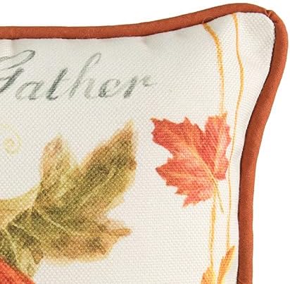 C&F Home 8 x 8 pulgadas, decoración pequeña de calabaza, almohada de cosecha de otoño para sofá o cama, 8 x 8 pulgadas, color marrón