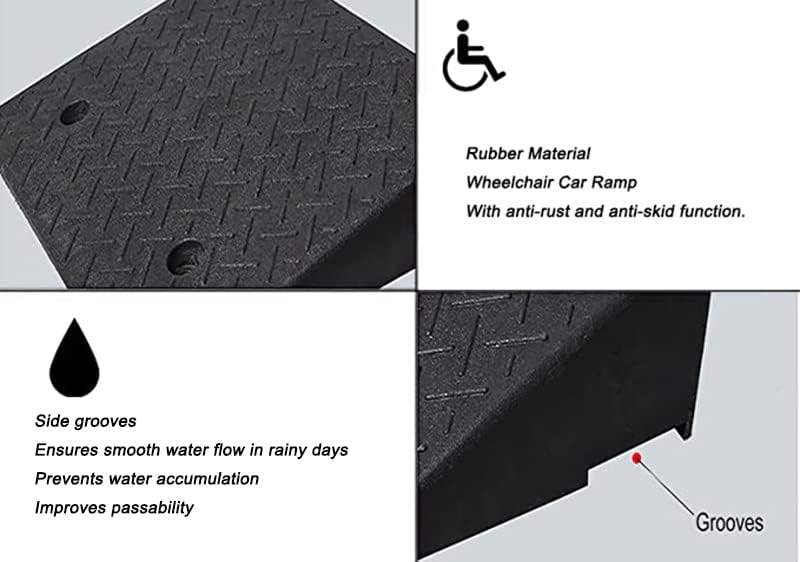 Rampas antideslizantes para umbral de puerta para interiores y exteriores, scooters eléctricos y sillas eléctricas, rampas de umbral para silla de
