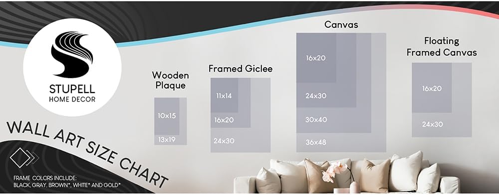 Stupell Industries Lienzo decorativo para pared, diseño de Grace Popp