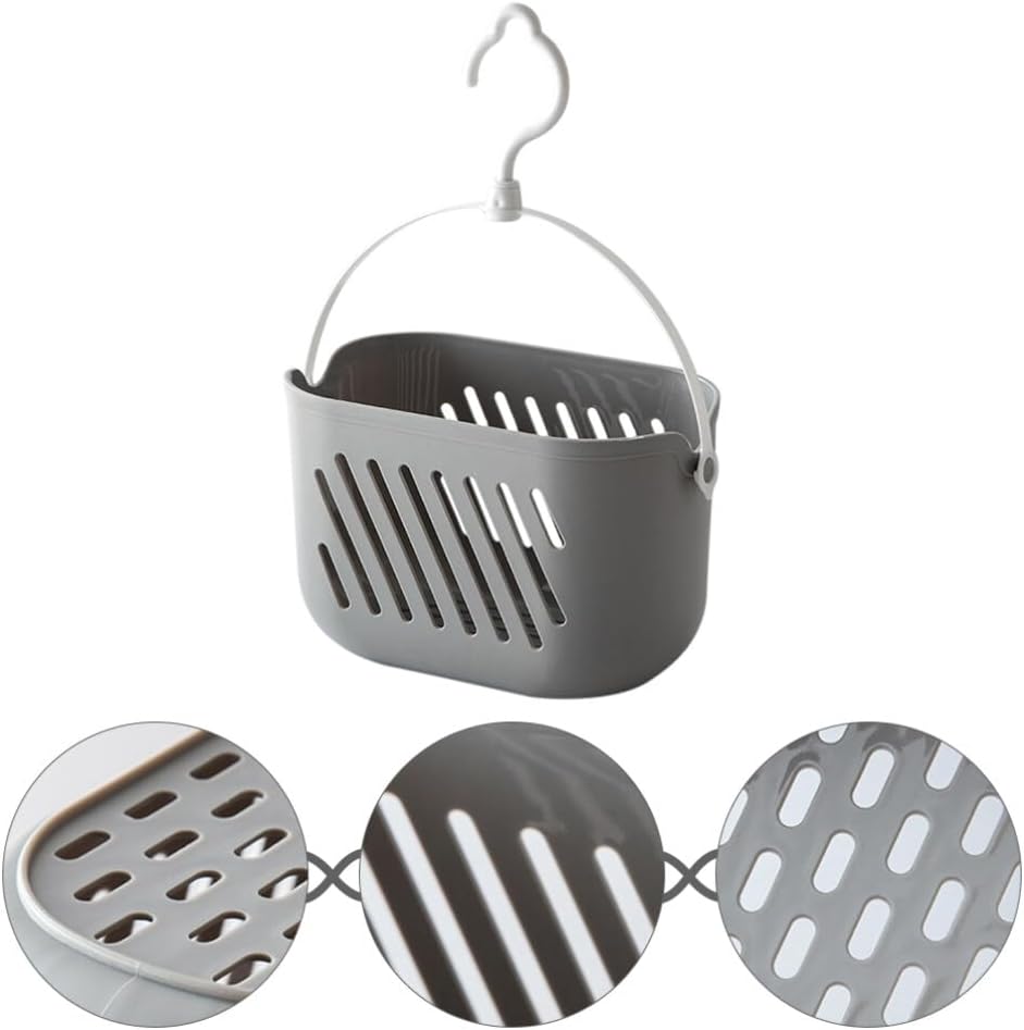 DOITOOL Organizador de ducha colgante, cesta de ducha colgante de plástico con ganchos, cestas de ducha para ducha interior, baño, organización,