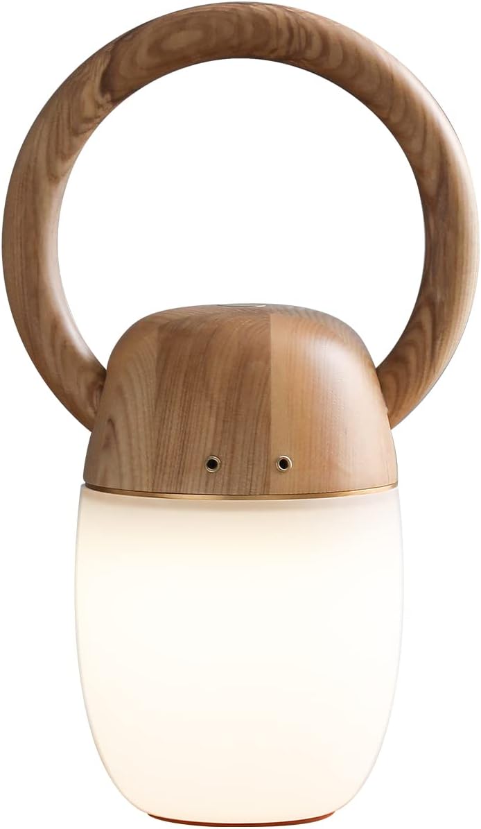 JLBMXY&LS Lámpara de noche de madera con control táctil, lámpara de mesa de noche regulable con lámpara de escritorio USB C para dormitorio, sala de