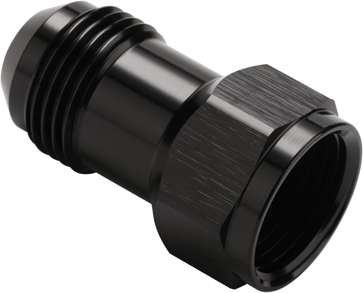 Podavelle 12AN Female Flare to 12AN Male Flare Extension Fitting Adapter Straight Aluminum Black