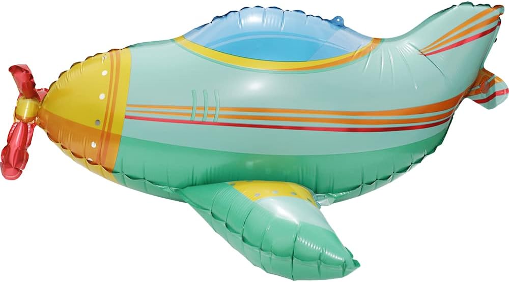 Globos de helio de avión de transporte de dibujos animados 4D de 24 pulgadas, globos de helio para niños y niñas, suministros de fiesta, decoración