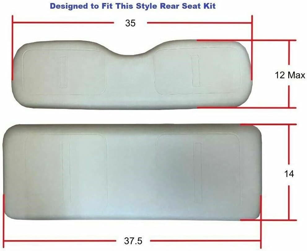 Huskey – Fundas de asiento para carrito de golf delantero y trasero para EZGO y Club Carvarios colores, material de vinilo de grado marino,