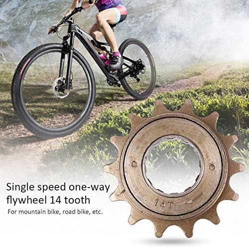 VGEBY Accesorio de la bici del volante del volante de la sola velocidad de la rueda libre de la sola velocidad 14T para el plegamiento del camino