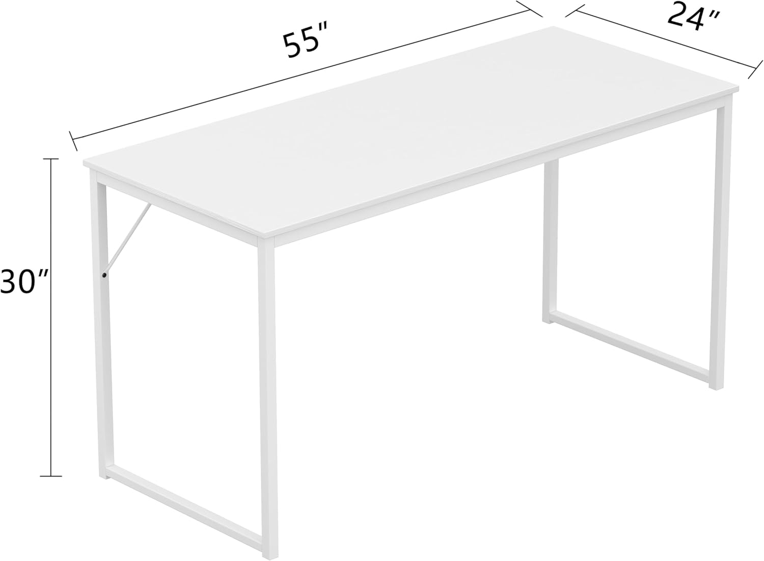 Escritorio para computadora de 55 pulgadas, escritorio simple para computadora portátil, oficina, estudio, estación de trabajo, comedor, escritorio