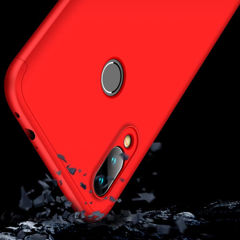Para Xiaomi Redmi Note 7 Caso, parachoques y antiarañazos Funda rígida Bolsa de cubierta completa de 360 grados para Xiaomi Redmi Note 7 (rojo)