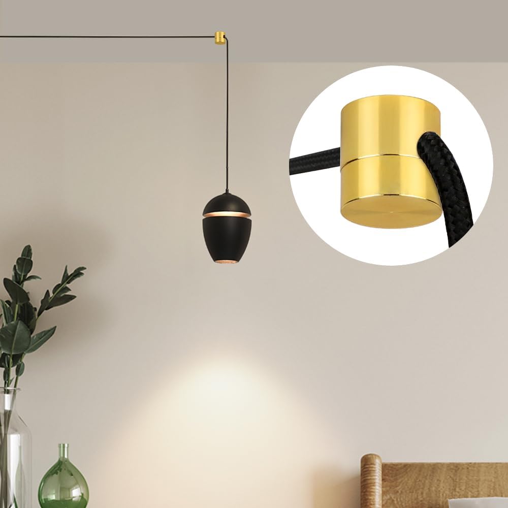 Paquete de 3 ganchos de metal para luces colgantes de techo, gancho de luz colgante para lámpara de techo, ganchos de techo dorados, lámpara de