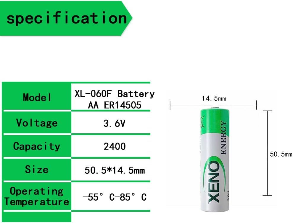 XIAOXX XL-060F 3.6V ER14505 – Batería inteligente para medidor de agua Xeno XL-060F AA 3.6V Li-SOCl2 Batería LS14500, TL-2 14500, LS-14500