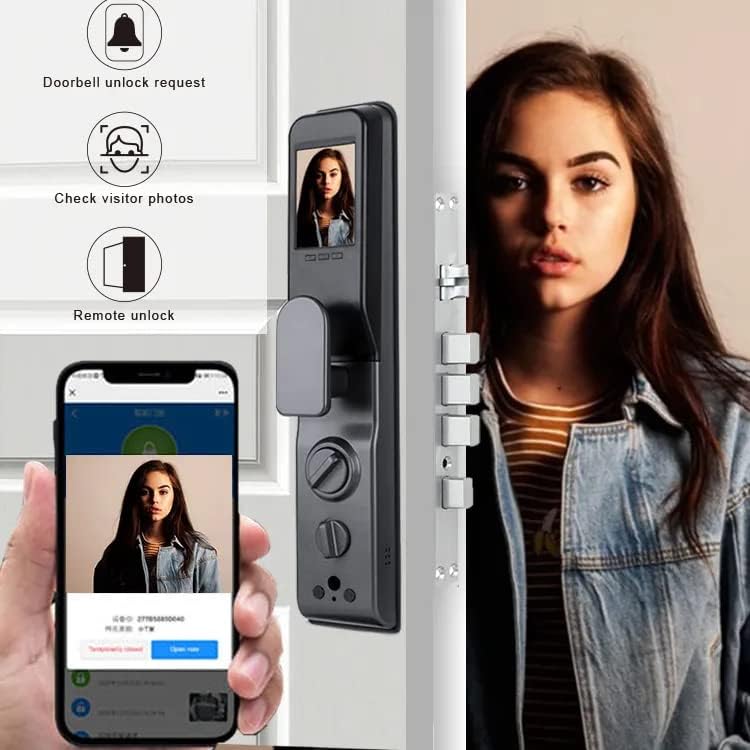 Cerradura de puerta inteligente del reconocimiento facial 3D con la cerradura inteligente completamente automática de la seguridad biométrica de la